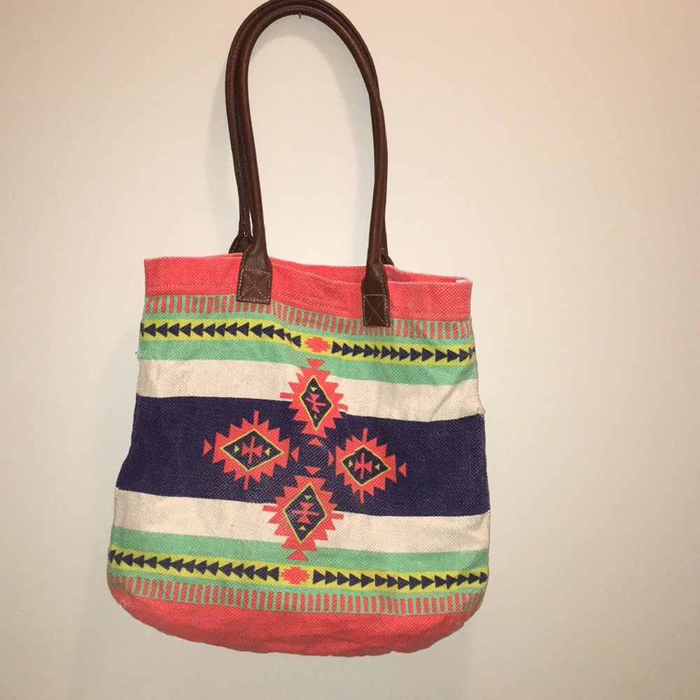 Tribal print beach bag